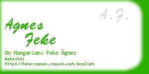 agnes feke business card